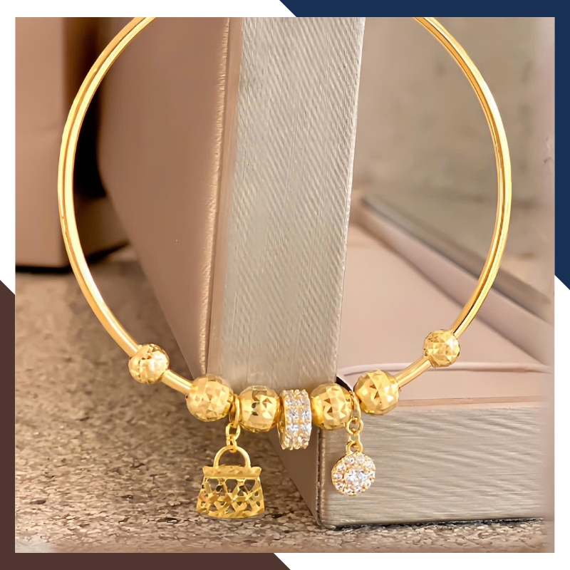 Vòng tay vàng nữ 10k phối charm LTVN207 – Sang trọng, tinh tế