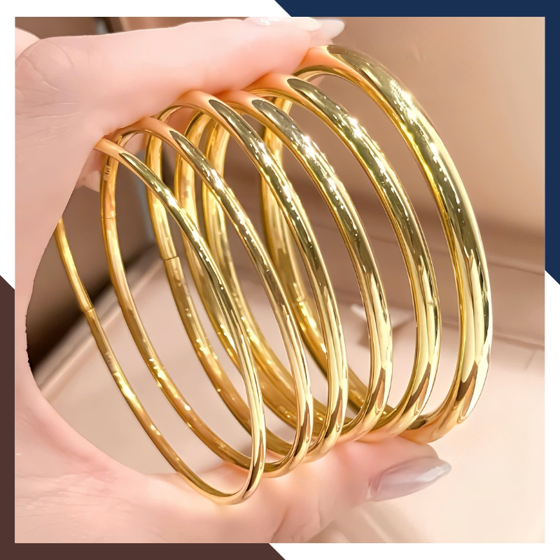 Vòng Tay Vàng Nữ Trơn 10k Bản 3.5mm LTVN191 – Sang Trọng, Tối Giản