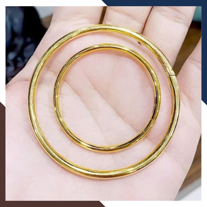 Vòng Tay Vàng Nữ Trơn 10k Bản 3.5mm LTVN191 – Sang Trọng, Tối Giản