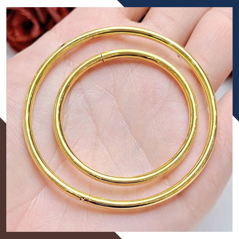 Vòng Tay Vàng Nữ Trơn 10k Bản 3.5mm LTVN191 – Sang Trọng, Tối Giản