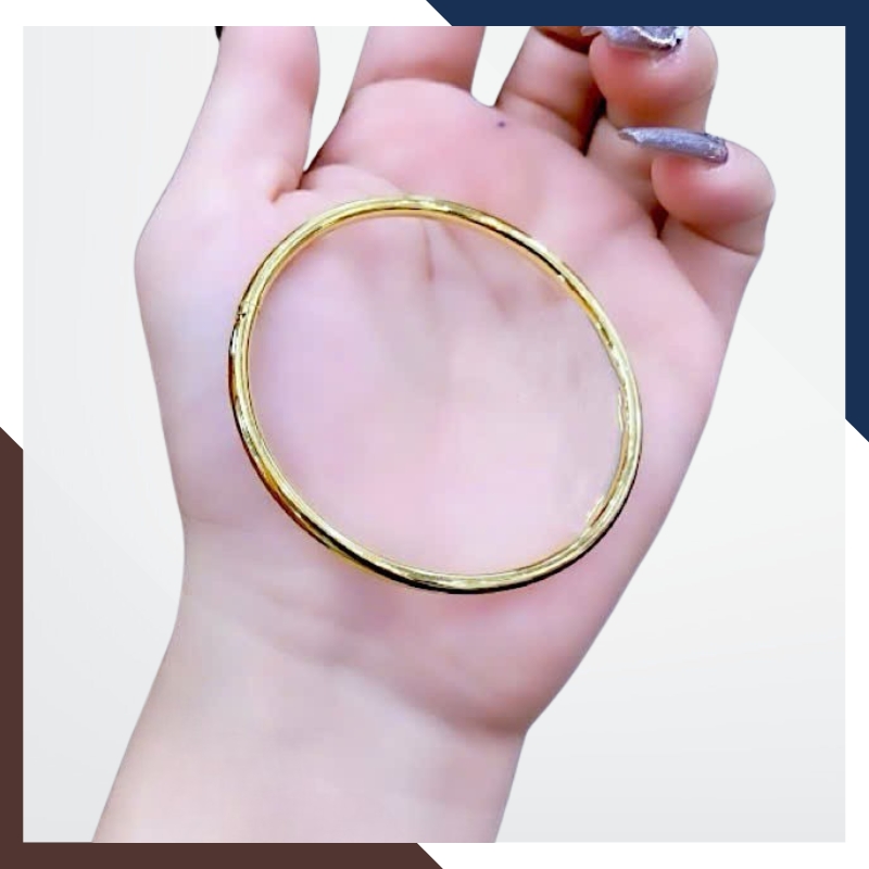 Vòng Tay Vàng Nữ Trơn 10k Bản 3.5mm LTVN191 – Sang Trọng, Tối Giản