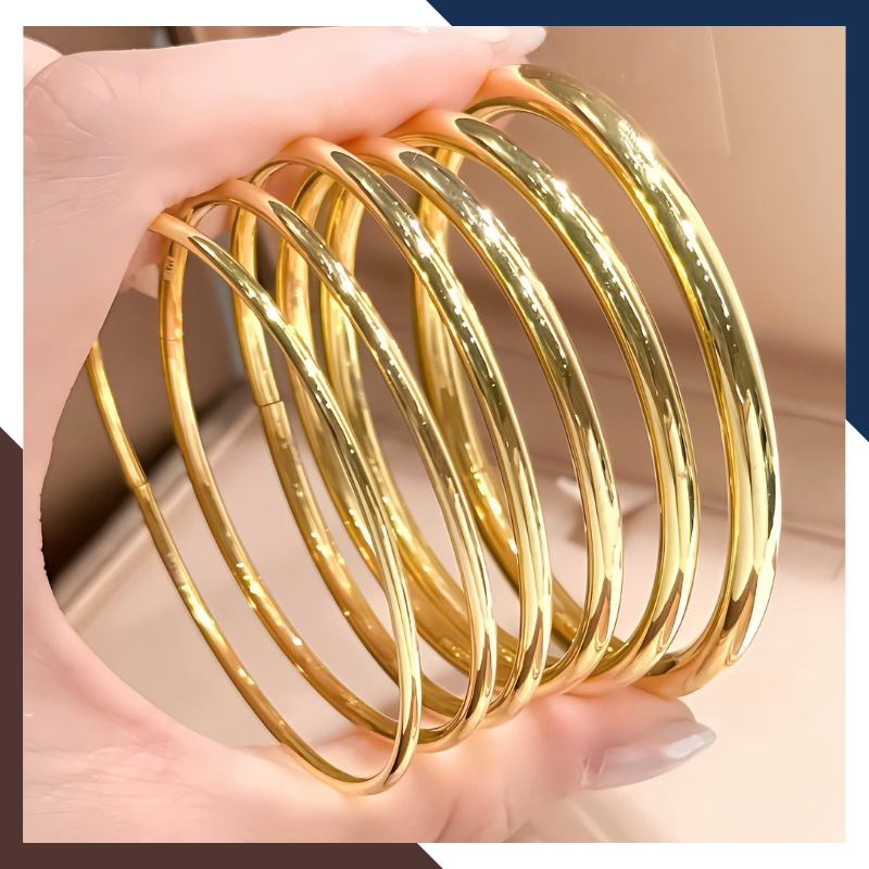 Vòng Tay Vàng Nữ Trơn 10k LTVN193 – Đẳng Cấp & Không Lỗi Mốt