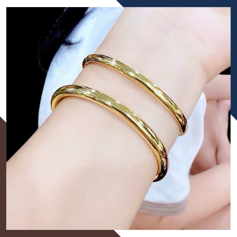 Vòng Tay Vàng Nữ Trơn 10k LTVN193 – Đẳng Cấp & Không Lỗi Mốt