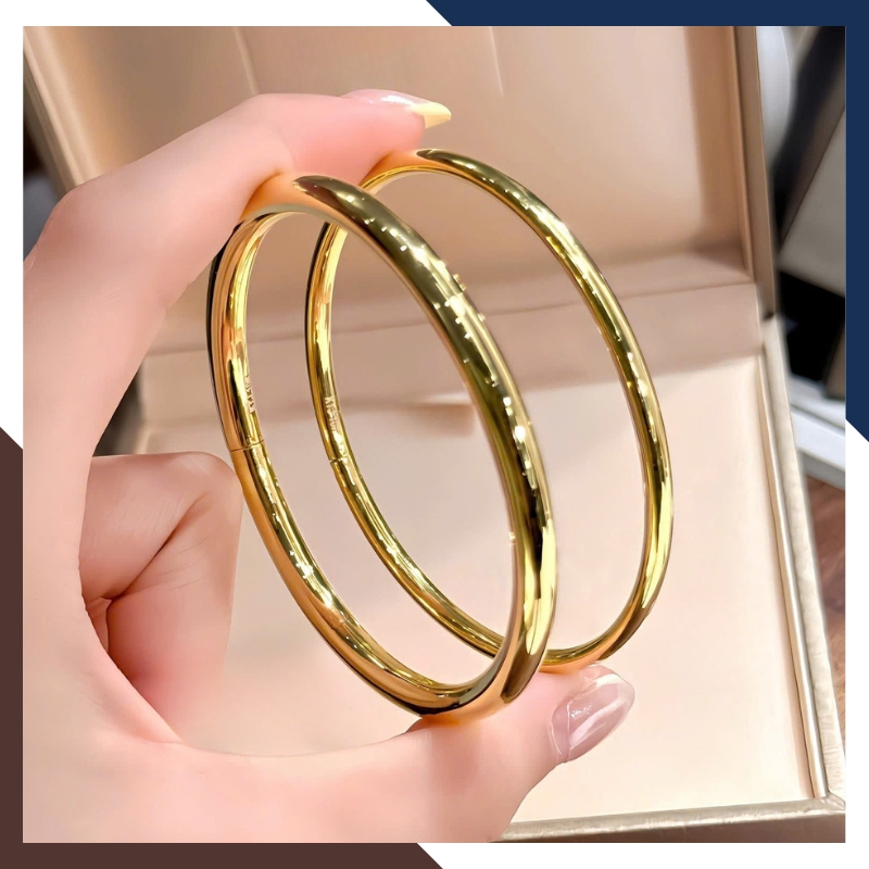 Vòng Tay Vàng Nữ Trơn 10k LTVN193 – Đẳng Cấp & Không Lỗi Mốt