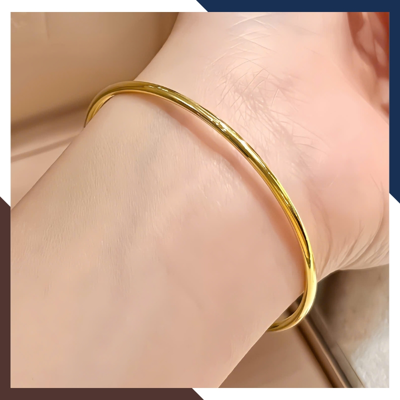 Vòng Tay Vàng Trơn 10K Bản Nhỏ 2mm LTVN188