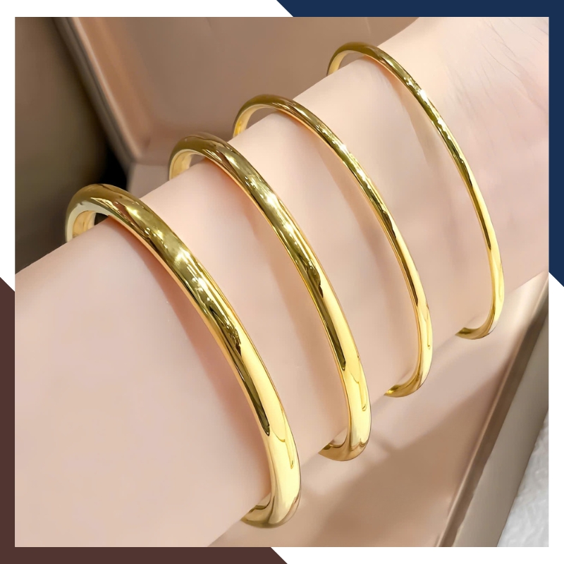 Kiềng Tay Vàng Nữ Trơn – Sang Trọng, Cứng Cáp, Không Lỗi Mốt