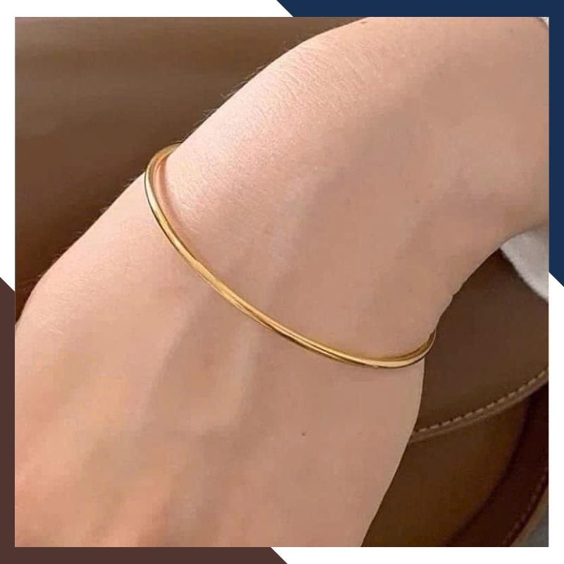 Vòng Tay Vàng Trơn 10K Bản Nhỏ 2mm LTVN188