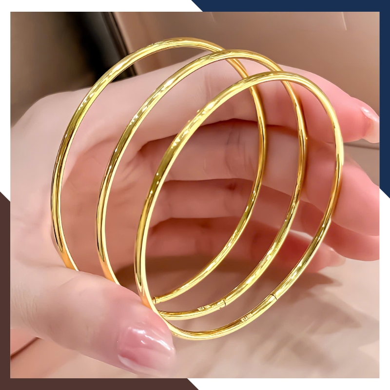 Vòng Tay Vàng Trơn 10K Bản Nhỏ 2mm LTVN188