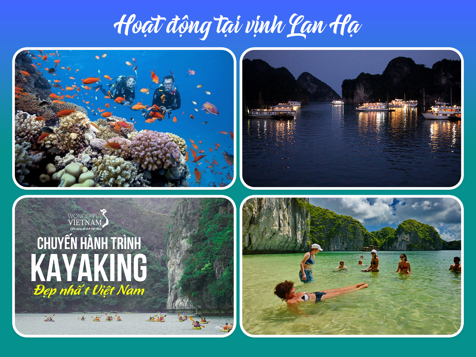 Vịnh Lan Hạ Cát Bà là nơi diễn ra nhiều hoạt động ý nghĩa