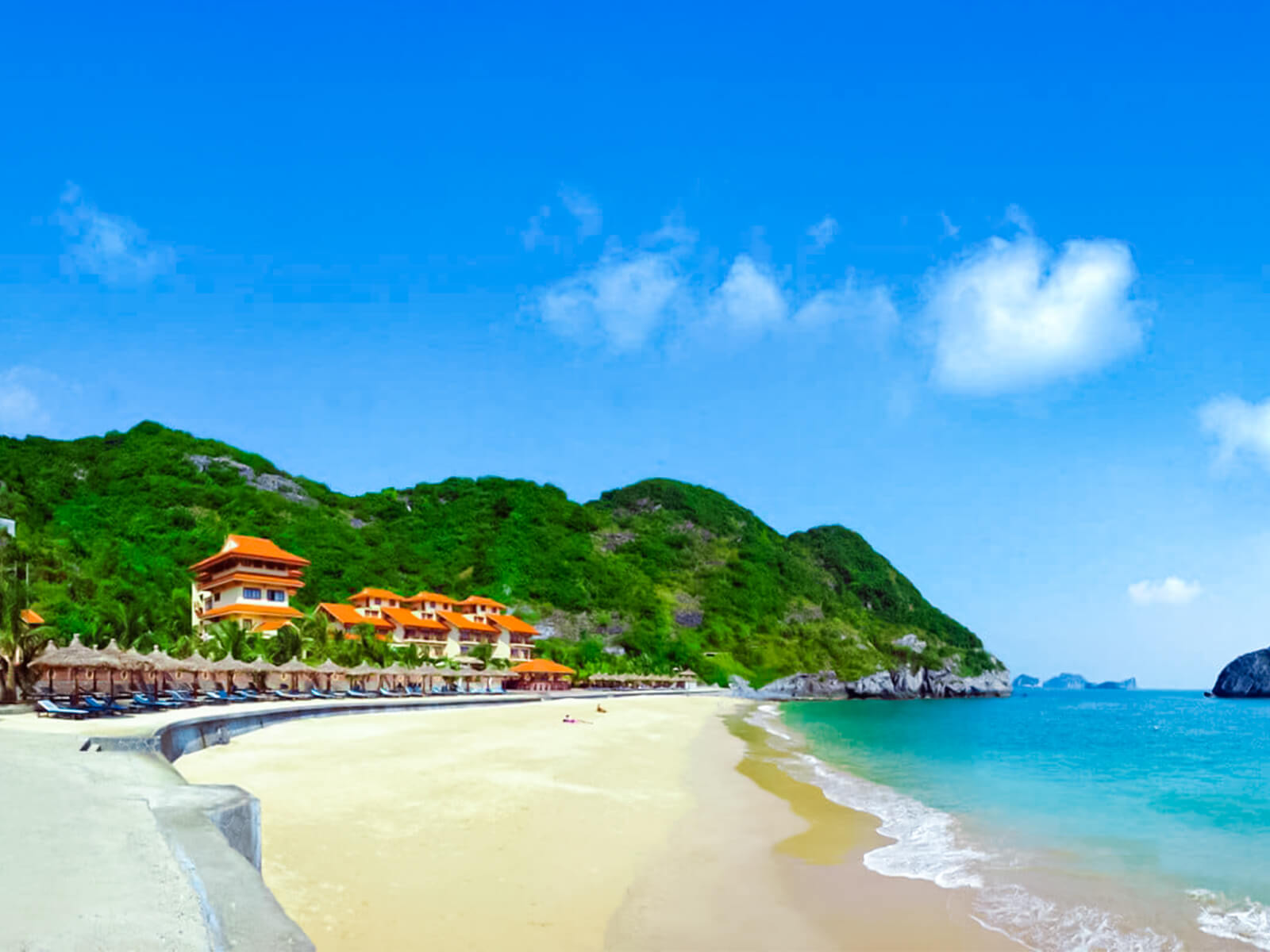 Bãi tắm Cát Cò Cát Bà đẹp nhất từ tháng 4 đến tháng 10 trong năm