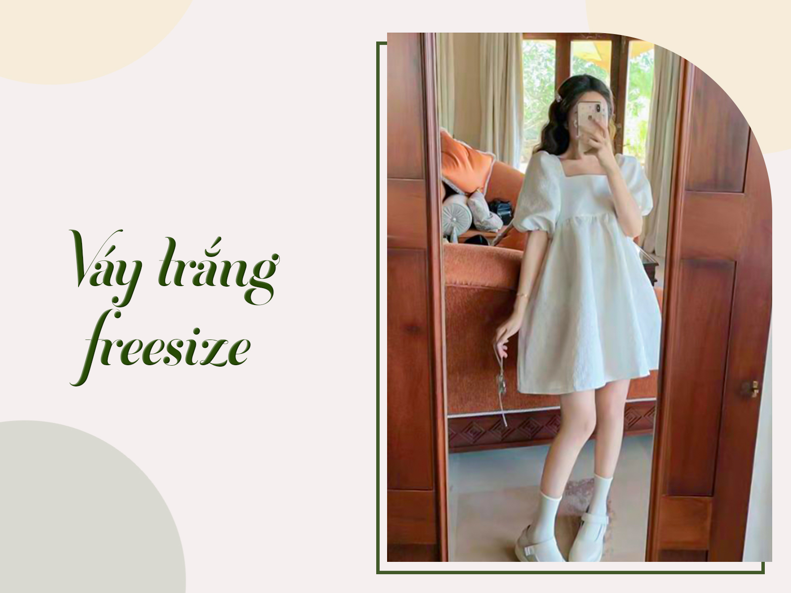 Váy trắng chụp kỷ yếu freesize