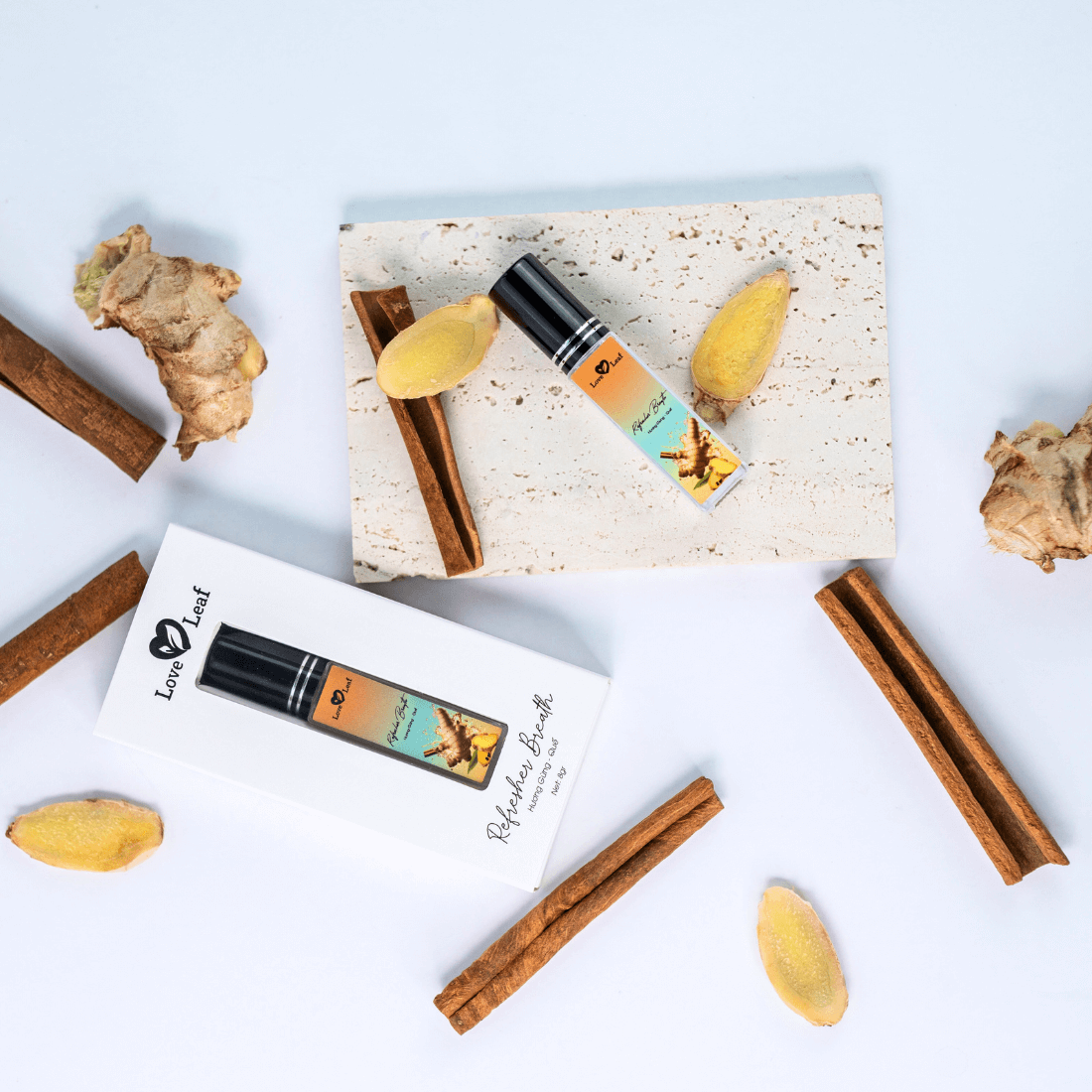 Công dụng chai xịt thơm miệng Love Leaf hương Gừng - Quế
