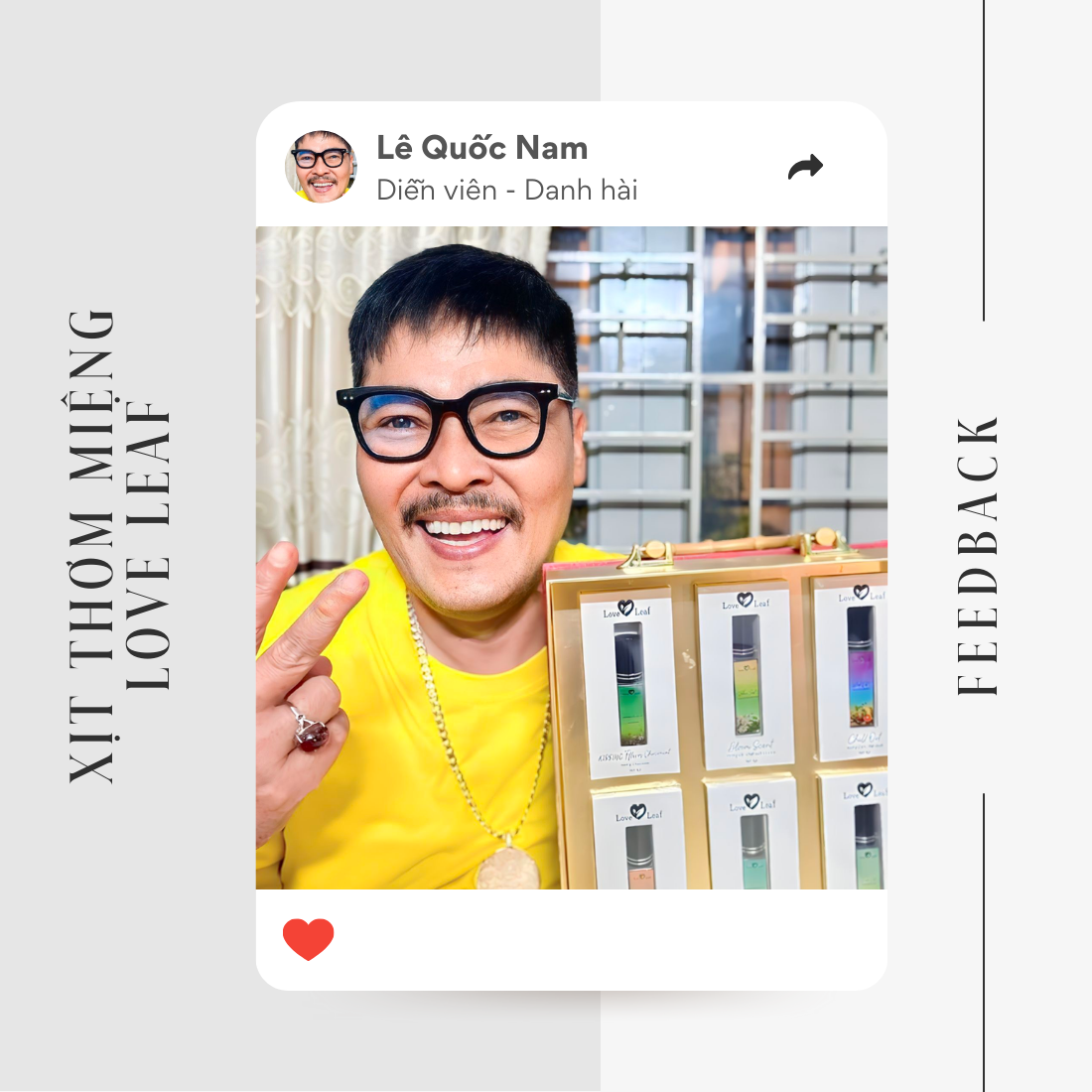 Feedback Xịt Thơm Miệng Love Leaf - Lê Quốc Nam