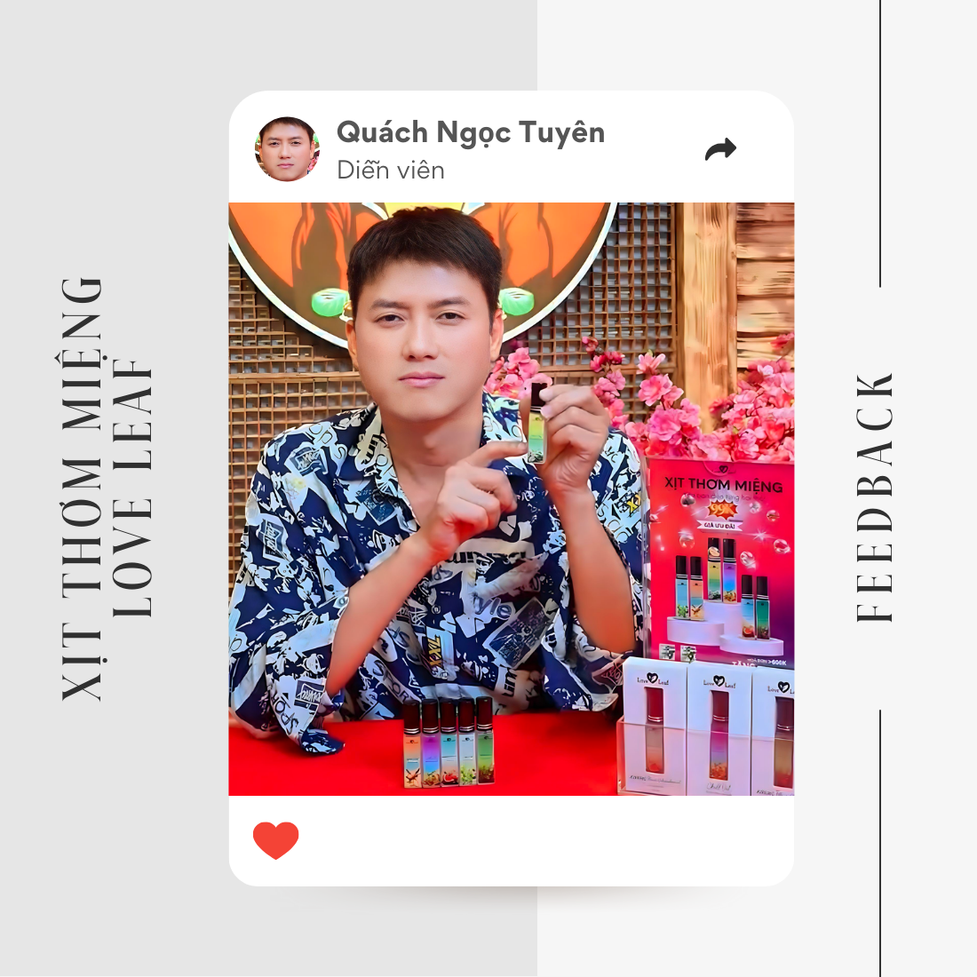 Feedback Xịt Thơm Miệng Love Leaf - DV Quách Ngọc Tuyên