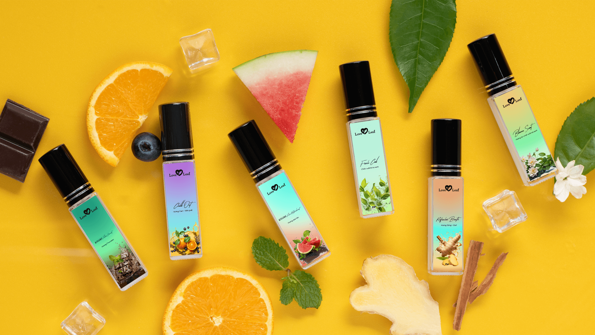 Xịt thơm miệng Love Leaf với 6 mùi hương đặc trưng, thơm mát