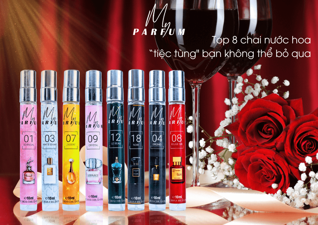 Top 8 mùi nước hoa đi tiệc được yêu thích của nhà My Parfum