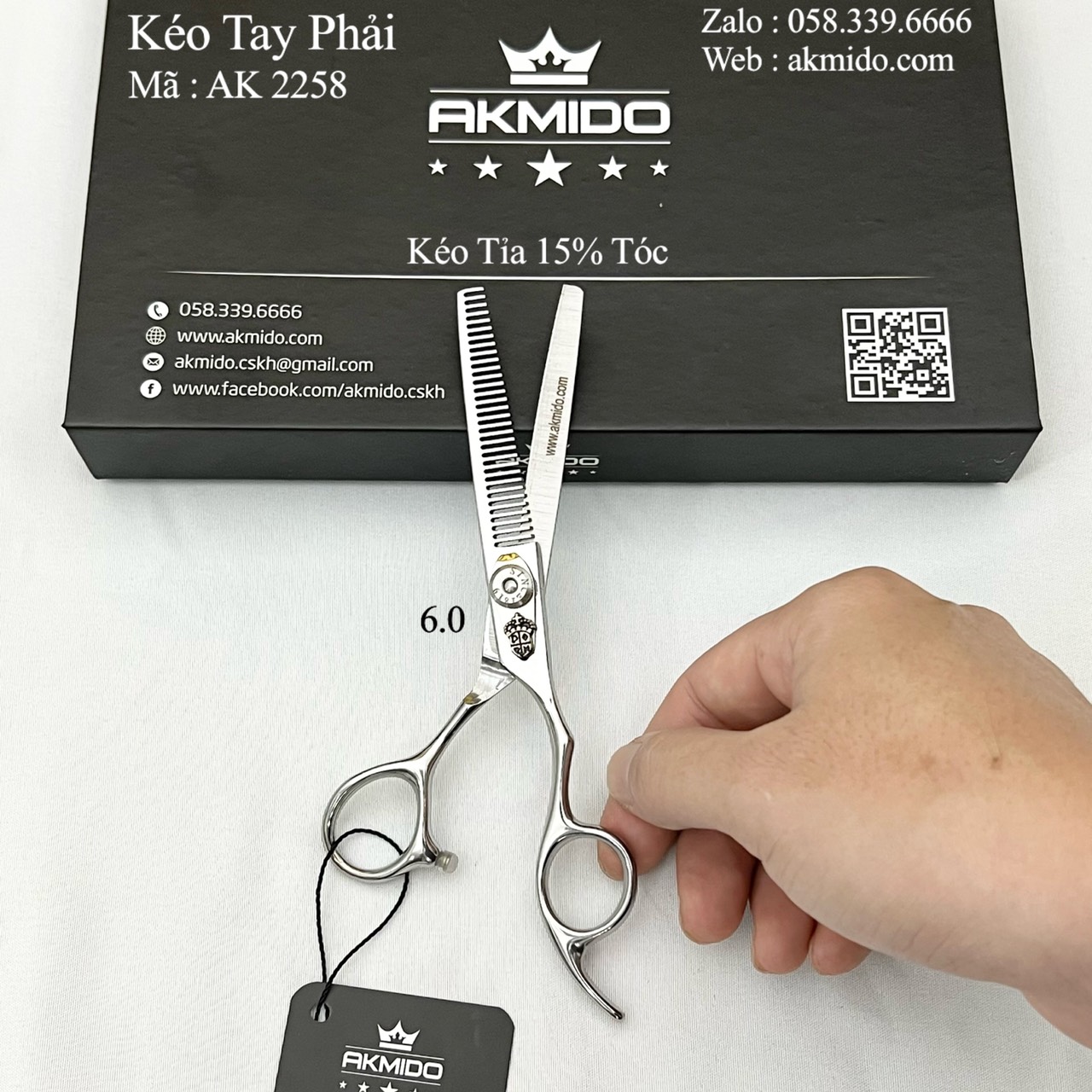 Kéo Cắt Tóc AKMIDO AK 2258