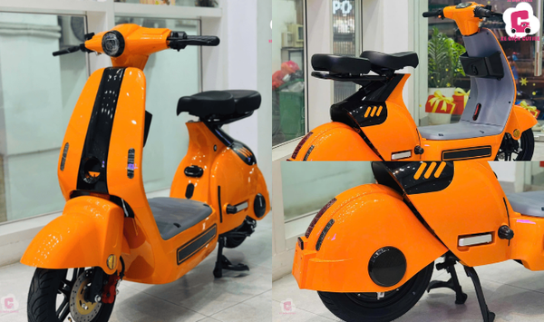 Mẫu xe đạp điện màu cam Lihaze Z3