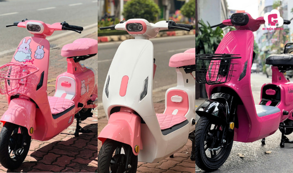 Mẫu xe đạp điện màu hồng Lihaze V1