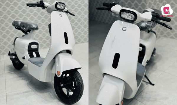 Xe đạp điện màu trắng Hottrend VC 2025 đơn giản nhưng thanh lịch