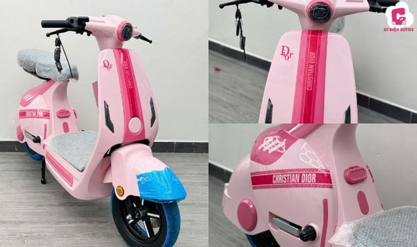 Các mẫu xe đạp điện màu hồng V2 nhẹ nhàng, tinh tế