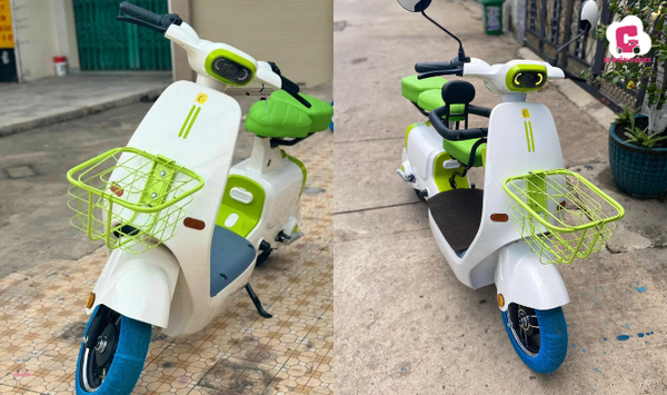 Mẫu xe đạp điện màu xanh lá Hottrend K1 2025