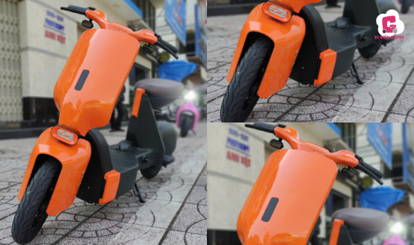 Xe đạp điện màu cam Dreaform Type 1 đậm màu cá tính, mạnh mẽ