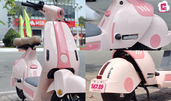 Mẫu xe đạp điện màu hồng Lihaze Z3 nữ tính