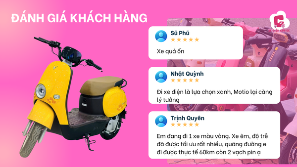 Mẫu xe đạp điện trendy VinFast Motio được nhiều khách hàng lựa chọn và đặt niềm tin