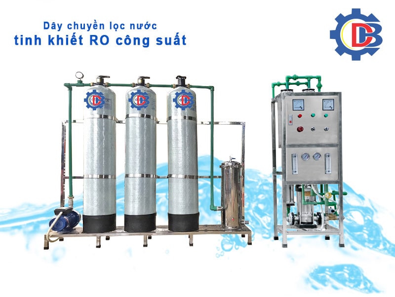 dây chuyền lọc nước tinh khiết có công suất 150 lít (150 lít / giờ)