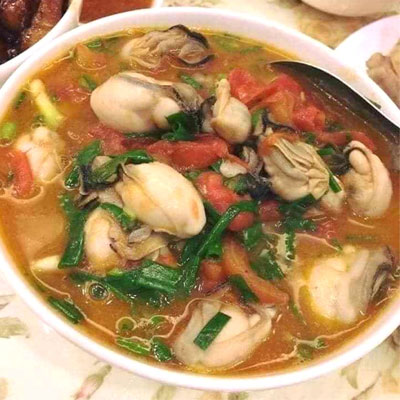 món canh hàu sữa với cà rốt kích thích vị giác