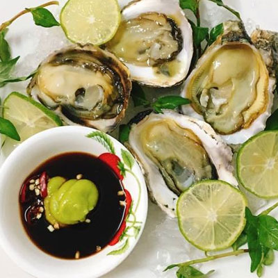 Hàu sống mù tạt