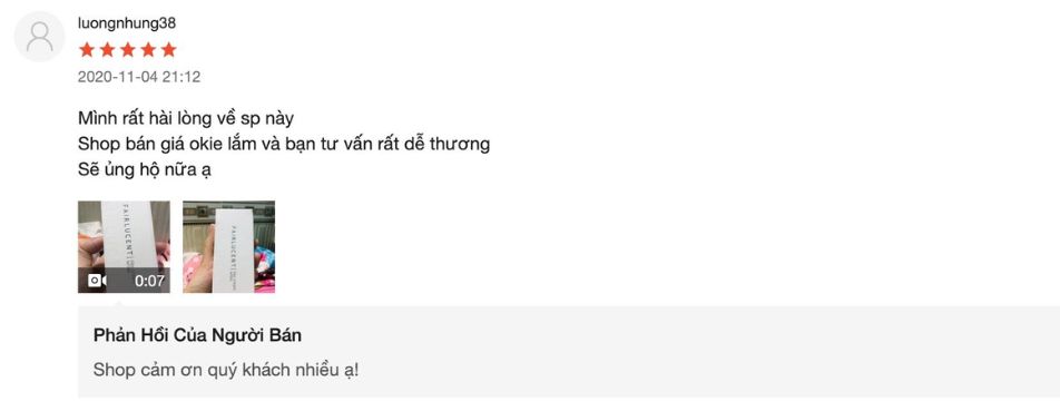 Phản hồi của khách hàng về sản phẩm