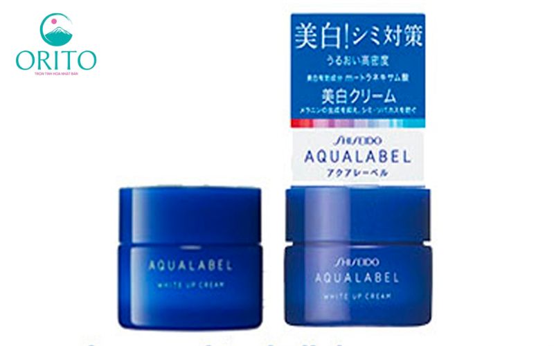 Kem dưỡng trắng da chống lão hóa ban đêm Aqualabel White Up Cream màu xanh