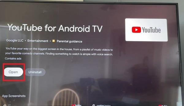 Gỡ và tiến hành cài lại ứng dụng Youtube cho Tivi Sony của bạn