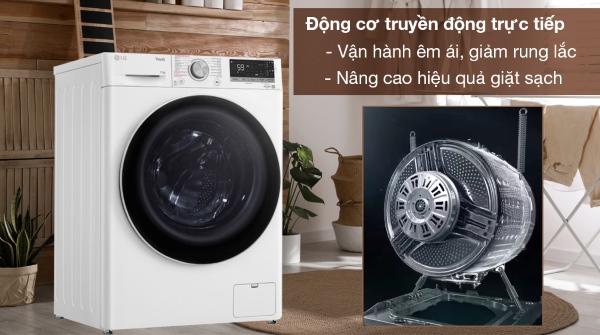 Động cơ máy giặt LG 11kg cửa ngang FV1411S4WA