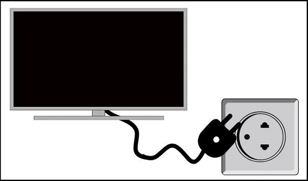 Tắt tivi và rút phích cắm
