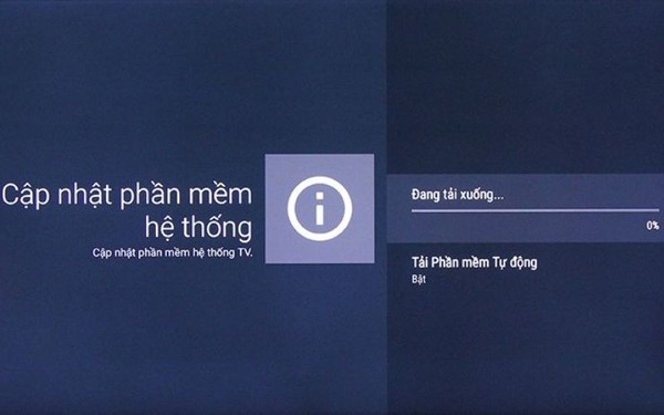 Cập nhật lại phần mềm hệ thống để khắc phục hiện tượng tivi Sony bị nháy đèn đỏ