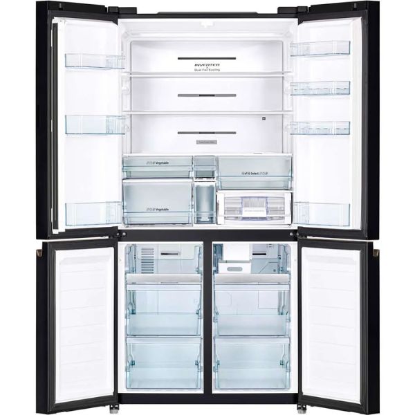 Bên trong tủ lạnh hitachi 4 cánh 569 lít