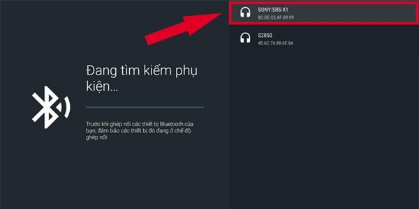 Chọn tên loa Bluetooth mà bạn muốn kết nối