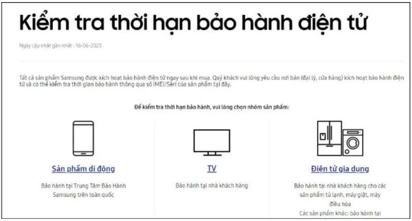 Dễ dàng kiểm tra bảo hành tủ lạnh Samsung khi truy cập website của hãng