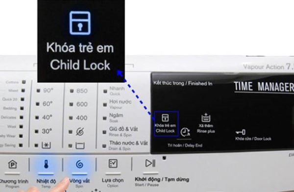 Lỗi LOC có thể do bạn vô tình kích hoạt khi thao tác trên máy Electrolux