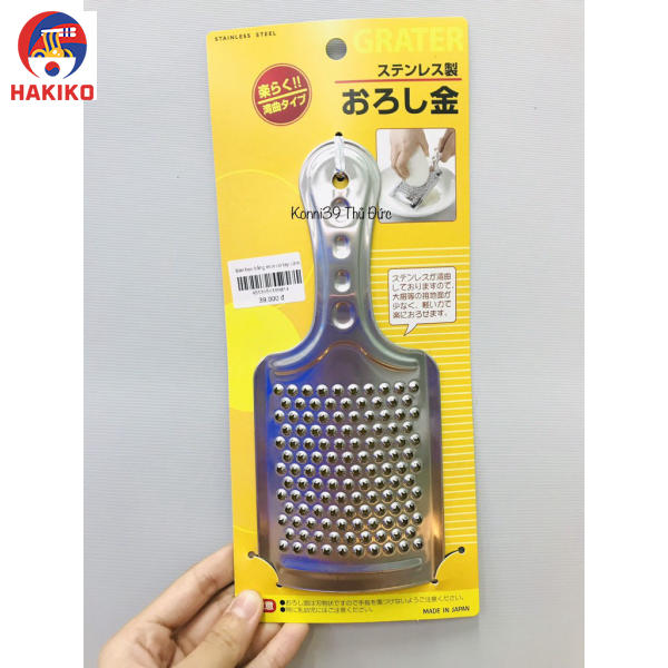 Bàn Nạo Inox Mài Nhỏ Thực Phẩm Có Tay Cầm Nhật Bản