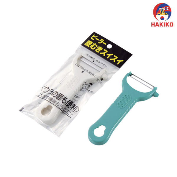 Dao Nạo Củ Quả Lưỡi Xoay Nhật Bản (Màu Xanh, Trắng)