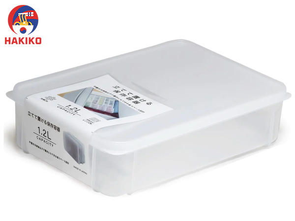 Hộp Nhựa Đựng Thực Phẩm Dáng Dẹt 1,2L Sanada Nhật Bản