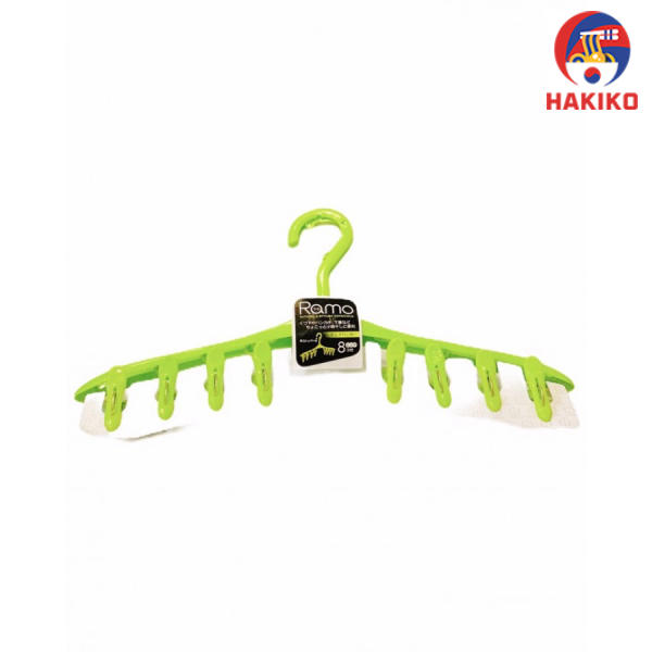 Móc Phơi 8 Kẹp Màu Xanh Nhật Bản