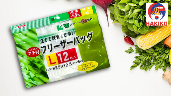 Set 12 Túi Zip Đựng Thực Phẩm Size L Nhật Bản