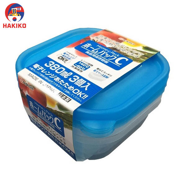 Set 3 Hộp Nhựa Đựng Thực Phẩm 380Ml Nhật Bản