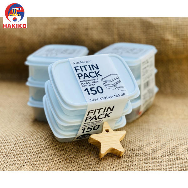 Set 3 Hộp Nhựa Nắp Dẻo 150Ml Nhật Bản