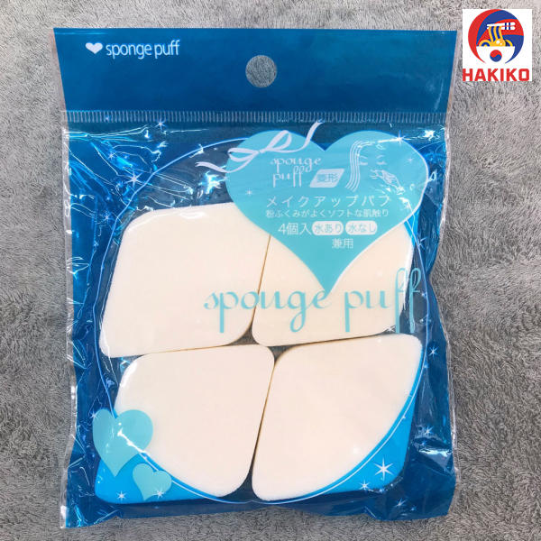 Set 4 Bông Phấn Trang Điểm Seiwa Pro Nhật Bản